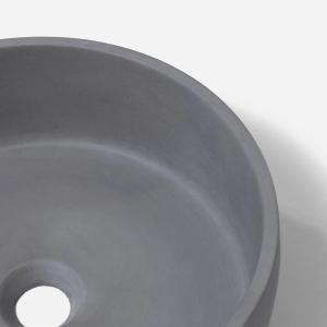 Cuba de Banheiro Concreto Apoio Redonda 35 cm (Small Grafite)