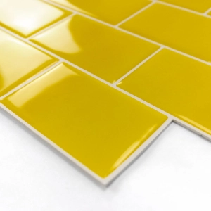 Pastilhas Adesivas Resinadas Metr&ocirc; (Amarela)