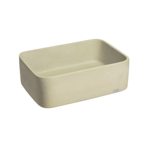 Cuba de Banheiro Concreto Apoio Retangular 42 cm (Tessa Travertino)