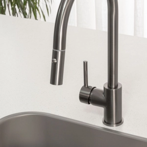 Torneira Monocomando Gourmet de Cozinha (Barbados Grafite Fosca)