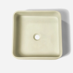 Cuba de Banheiro Concreto Apoio Quadrada 40 cm (Urban Travertino)