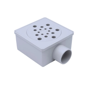 Ralo Seco Sifonado com Fecho 10x10 cm (Platina)