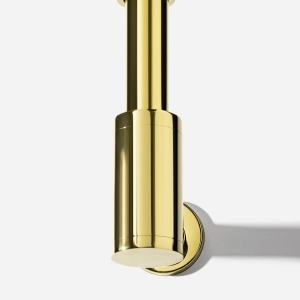 Sifão Metálico Flexível com Copo para Banheiro (Line Dourado)