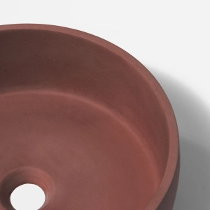 Cuba de Banheiro Concreto Apoio Redonda 35 cm (Small Terracota)