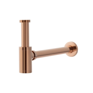 Sif&atilde;o Met&aacute;lico com Copo para Banheiro (Line Ros&eacute; Gold)