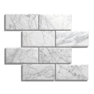 Pastilhas de Pedra Retangular (M&aacute;rmore Calacata)