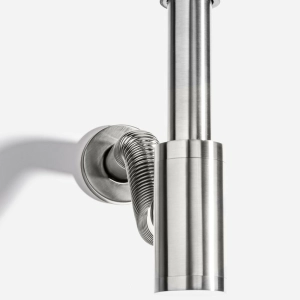 Sif&atilde;o Met&aacute;lico Flex&iacute;vel com Copo para Banheiro (Line Escovado)