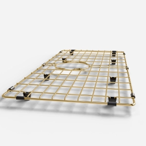 Grade Aramada Inox 72x32 cm (Dourada | Ouro Fosca)