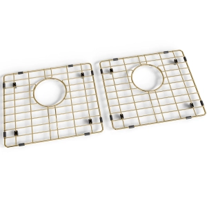 Grade Aramada Inox para Cuba Dupla 32x37 cm (Dourada | Ouro Fosca)