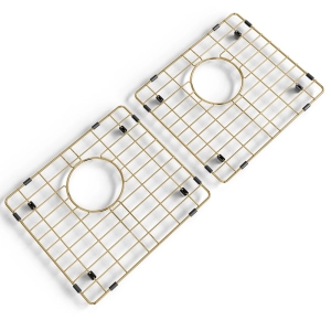 Grade Aramada Inox para Cuba Dupla 32x37 cm (Dourada | Ouro Fosca)