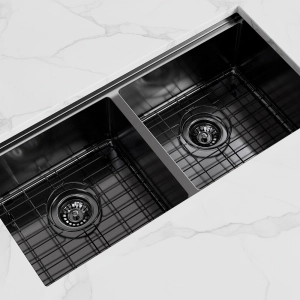 Grade Aramada Inox para Cuba Dupla 32x37 cm (Preta | Grafite Fosca)