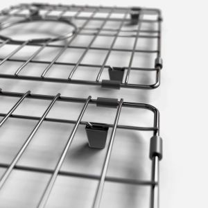 Grade Aramada Inox para Cuba Dupla 32x37 cm (Preta | Grafite Fosca)