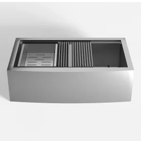 Produto Kit Cuba Dupla Fazenda Workstation Inox com Acessórios (Ise Escovada)