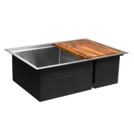 Kit Cuba Dupla Workstation Inox com Acessórios (Kai Escovada) Produto Kit Cuba Dupla Workstation Inox com Acessórios (Kai Escovada)