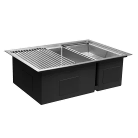 Kit Cuba Dupla Workstation Inox com Acessórios (Kai Escovada) Produto Kit Cuba Dupla Workstation Inox com Acessórios (Kai Escovada)