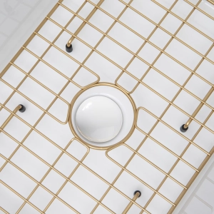 Kit Cuba Fazenda e V&aacute;lvula de Lou&ccedil;a com Grade Dourada Fosca (Amalfi)