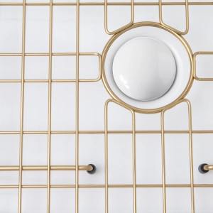 Kit Cuba Fazenda e V&aacute;lvula de Lou&ccedil;a com Grade Dourada Fosca (Amalfi)