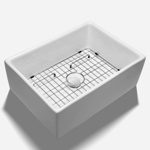 Kit Cuba Fazenda e Válvula de Louça com Grade Escovada (Amalfi)