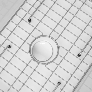 Kit Cuba Fazenda e Válvula de Louça com Grade Escovada (Amalfi)