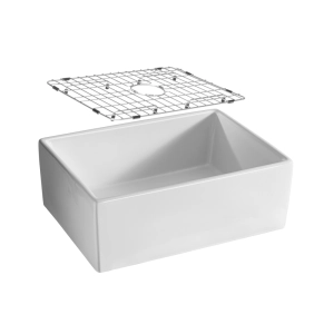 Kit Cuba Fazenda e Válvula de Louça com Grade Escovada (Amalfi)