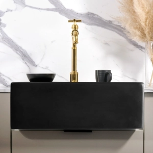 Kit Cuba Fazenda Lou&ccedil;a com Acess&oacute;rios Dourado Fosco (Amalfi Preta)