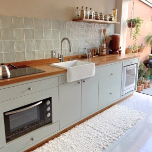 Kit Cuba Fazenda Lou&ccedil;a com Acess&oacute;rios Escovado (Amalfi Branca)