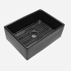 Kit Cuba Fazenda Louça com Acessórios Amalfi Preta (Escovado) Produto Kit Cuba Fazenda Louça com Acessórios Amalfi Preta (Escovado)