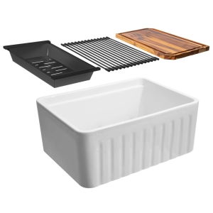 Kit Cuba Fazenda Workstation Louça com Acessórios Pretos (Asti Branca) Produto Kit Cuba Fazenda Workstation Louça com Acessórios Pretos (Asti Branca)