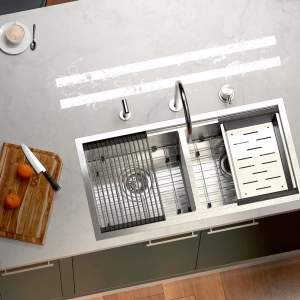 Kit Cuba Workstation Inox com Acess&oacute;rios (Kobe Escovada)