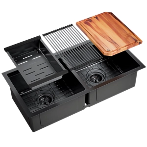 Kit Cuba Workstation Inox com Acessórios (Kobe Grafite Fosca)