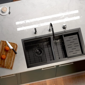 Kit Cuba Workstation Inox com Acessórios (Kobe Grafite Fosca)