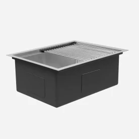 Kit Cuba Workstation Inox com Acessórios (Kyoto Escovada) Produto Kit Cuba Workstation Inox com Acessórios (Kyoto Escovada)