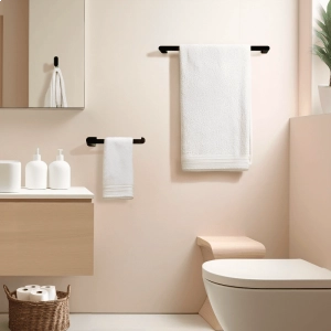 Kit de Acessórios para Banheiro Inox (Picasso Preto Fosco)