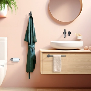 Kit de Acessórios para Banheiro Inox (Tarsila Grafite Fosco)