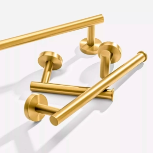 Kit de Acess&oacute;rios para Banheiro Inox (Tarsila Dourado Fosco)