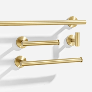 Kit de Acessórios para Banheiro Inox (Tarsila Ouro Fosco)