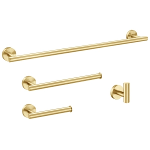 Kit de Acessórios para Banheiro Inox (Tarsila Ouro Fosco)