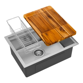Kit Tanque Workstation Inox com Acess&oacute;rios para Lavanderia (Kyoto Escovado)