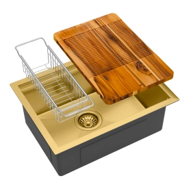 Kit Tanque Workstation Inox com Acess&oacute;rios para Lavanderia (Kyoto Ouro)