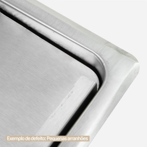 Lixeira Embutida de Cozinha Inox Quadrada 5 Litros (Escovada) - Outlet