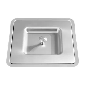 Produto Lixeira Embutida de Cozinha Inox Quadrada 5 Litros (Ryo Escovada) - Outlet