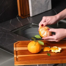 Lixeira Embutida de Cozinha Inox Quadrada 5 Litros (Ryo Grafite Fosca) Produto Lixeira Embutida de Cozinha Inox Quadrada 5 Litros (Ryo Grafite Fosca)