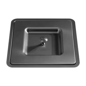 Produto Lixeira Embutida de Cozinha Inox Quadrada 5 Litros (Ryo Grafite Fosca) - Outlet