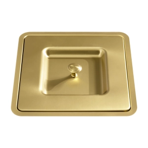 Lixeira Embutida de Cozinha Inox Quadrada 5 Litros (Ryo Ouro Fosca)