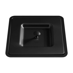 Lixeira Embutida de Cozinha Inox Quadrada 5 Litros (Ryo Preta Fosca) Produto Lixeira Embutida de Cozinha Inox Quadrada 5 Litros (Ryo Preta Fosca)