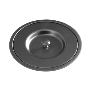 Lixeira Embutida de Cozinha Inox Redonda 5 Litros (Mizu Grafite Fosca)