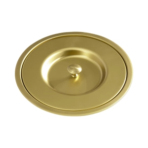 Lixeira Embutida de Cozinha Inox Redonda 5 Litros (Mizu Ouro Fosca)