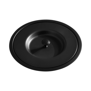 Lixeira Embutida de Cozinha Inox Redonda 5 Litros (Mizu Preta Fosca)