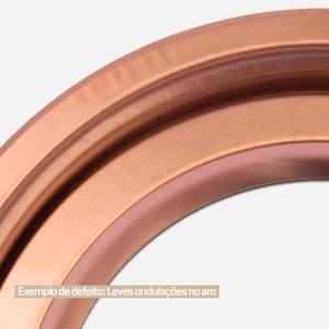 Lixeira Embutida de Cozinha Inox Redonda 5 Litros (Ros&eacute; Gold Fosca) - Outlet