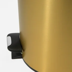 Lixeira Inox Redonda com Pedal 12 Litros (Ouro Fosca) Produto Lixeira Inox Redonda com Pedal 12 Litros (Ouro Fosca)